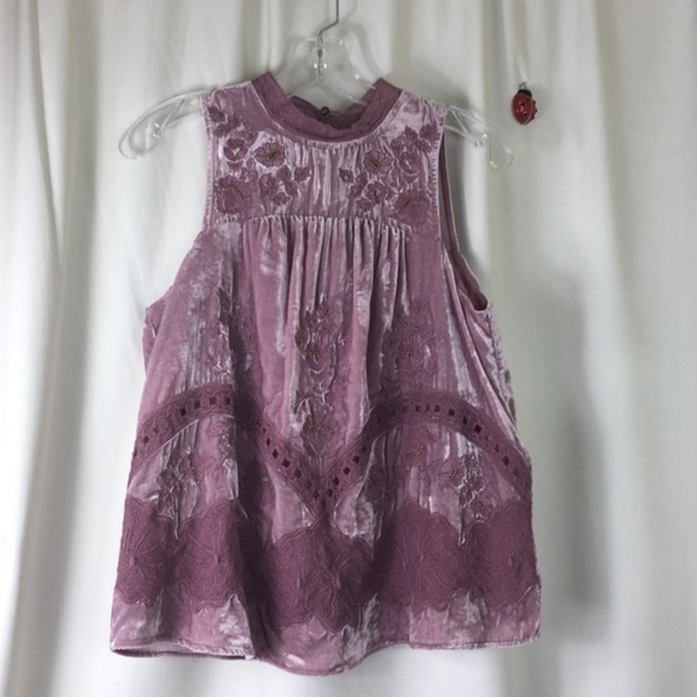 Anthropologie, Floreat, Embroidered, velvet top, 2